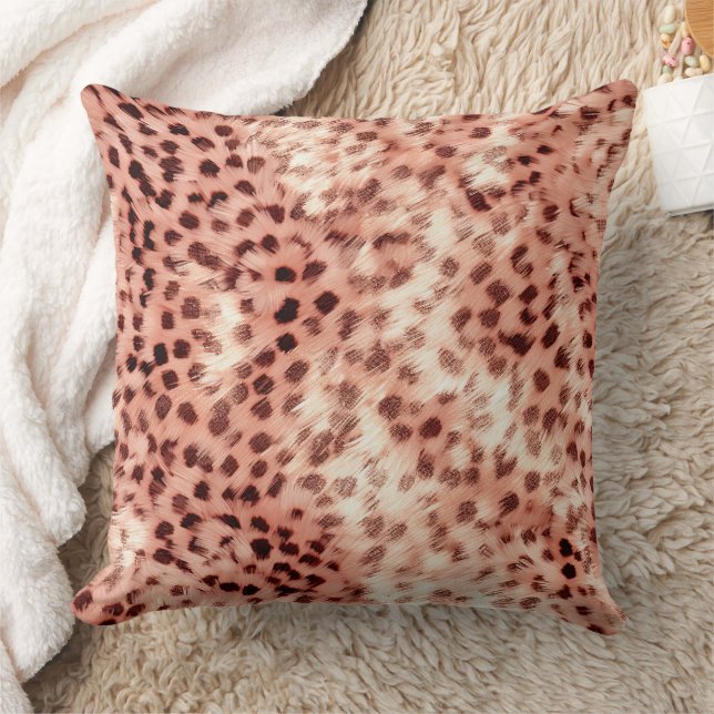 Chic Hübsch Girly Rose Gold Leopard Kissen (Decke)