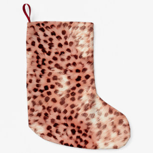 Chic Hübsch Girly Rose Gold Leopard Kleiner Weihnachtsstrumpf