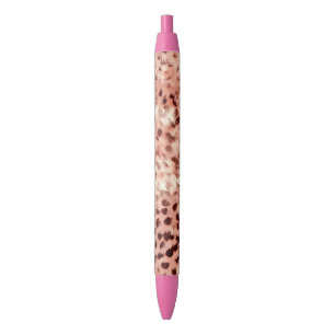 Chic Hübsch Girly Rose Gold Leopard Kugelschreiber
