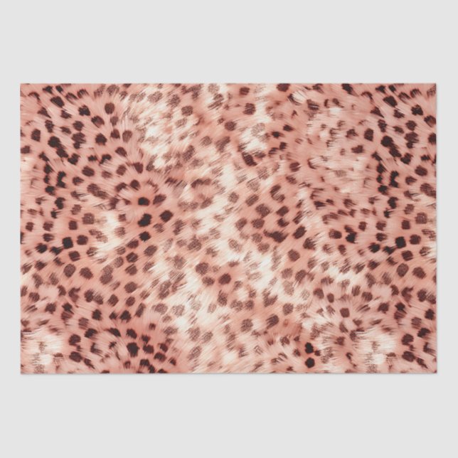Chic Hübsch Girly Rose Gold Leopard Seidenpapier (Vorderseite)
