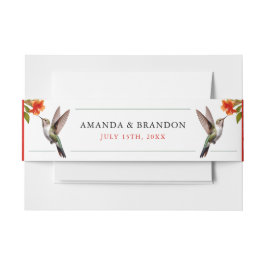 Chic Hummingbird und Orange Blume Wedding Einladungsbanderole