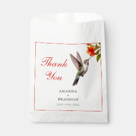 Chic Hummingbird und Orange Blume Wedding Geschenktütchen