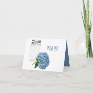 Chic Hydrangea und Mason Jar Danke, Note Card Dankeskarte