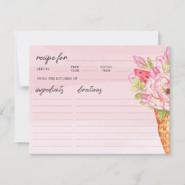 Chic Ice Cream Brautparty Rezept Karte