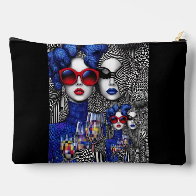 "Chic Illusions - Artistic Cosmetic Bag" Zubehörtasche (Rückseite)