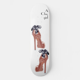Chic Illustration Skateboard