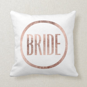 Chic-Imitat-Rosen-Goldbraut-Typografie Kissen