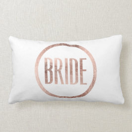 Chic-Imitat-Rosen-Goldbraut-Typografie Lendenkissen