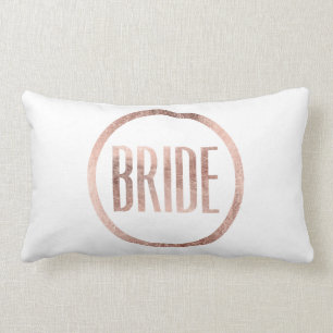 Chic-Imitat-Rosen-Goldbraut-Typografie Lendenkissen