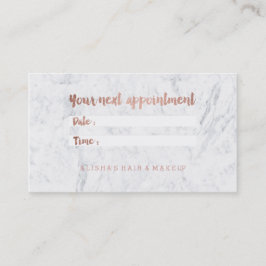 Chic-Imitat-Rosengoldtypographie-Marmorverabredung Terminkarte