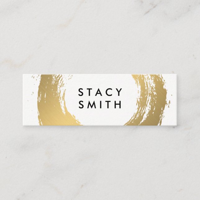 Chic Imitate Gold Brushed Mini Visitenkarte (Vorderseite)