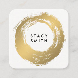 Chic Imitate Gold Brushed Quadratische Visitenkarte