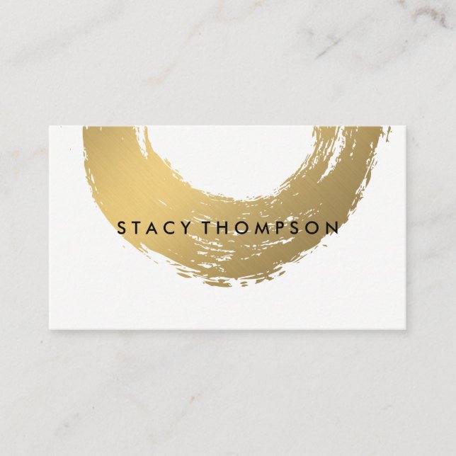 Chic Imitate Gold Brushed Visitenkarte (Vorderseite)