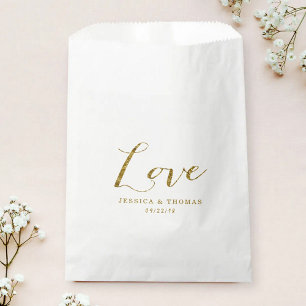 Chic Imitate Gold Foil Custom Wedding Liebe Templa Geschenktütchen