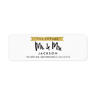 Chic Imitate Gold Future Mr. und Mrs. Rücksendeadr