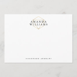 Chic Imitate Gold Gemstone Schmuck Flachbildschirm Mitteilungskarte