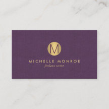 Chic Imitate Gold Minimalistisch Monogram Lila Lin