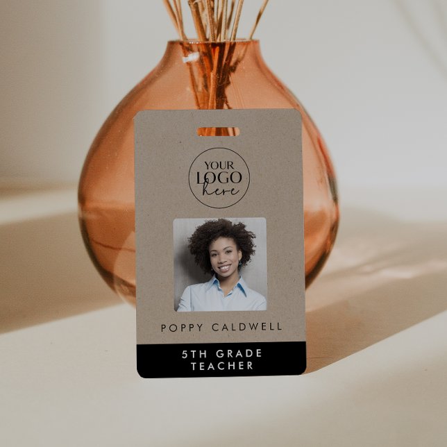 Chic Imitate Kraft Logo Foto Mitarbeiter oder Lehr Ausweis (Von Creator hochgeladen)