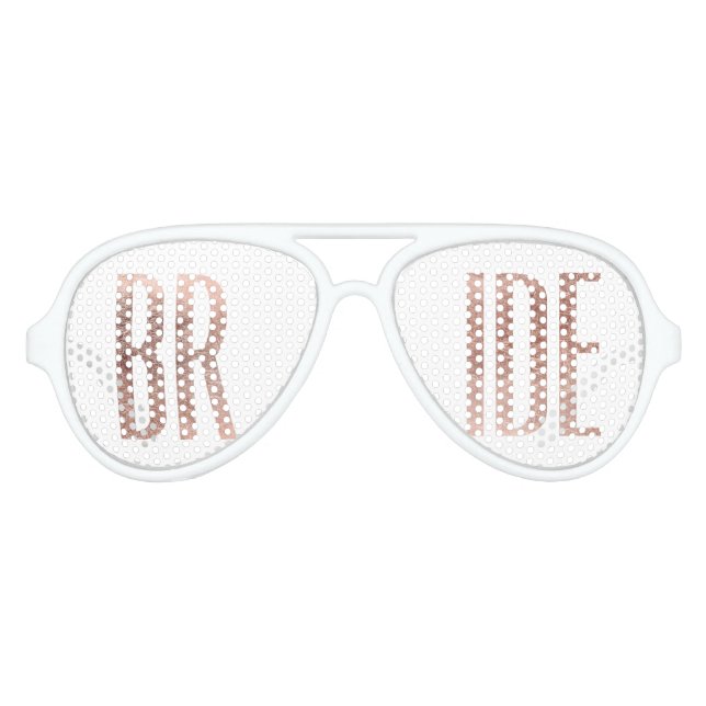 Chic Imitate Rose Gold Bride Sonnenbrille (Vorderseite)