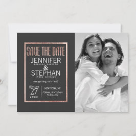 Chic Imitate Rose Gold Speichern Sie die Daten Save The Date