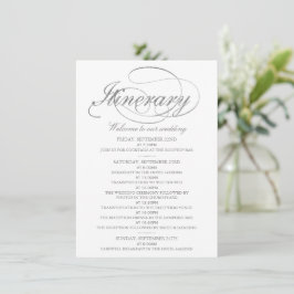 Chic Imitate Silver Foil Hochzeitsplanung Begleitkarte