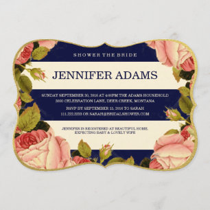 CHIC IMITATS GOLD   BOTANISCHES BRAUTPARTY EINLADUNG