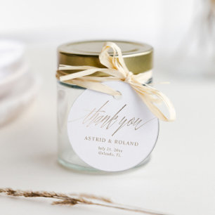 Chic Imitats Gold Calligraphy Fevor Wedding Geschenkanhänger