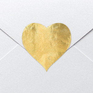 Chic Imitats Gold Foil Heart Stickers