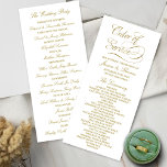 Chic Imitats Gold Foil Wedding Program Template Werbekarte<br><div class="desc">Chic Imitate Gold Foil Hochzeitsvorgabe Programm Vorlage.</div>