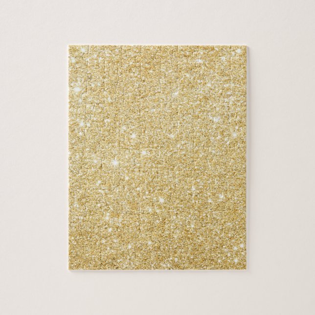 Chic Imitats Gold Glitzer Luxus Puzzle (Vertikal)