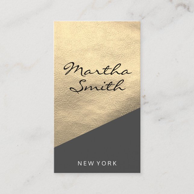 Chic Imitats Leather | FÜHRUNGSKRAFT III Visitenkarte (Vorderseite)