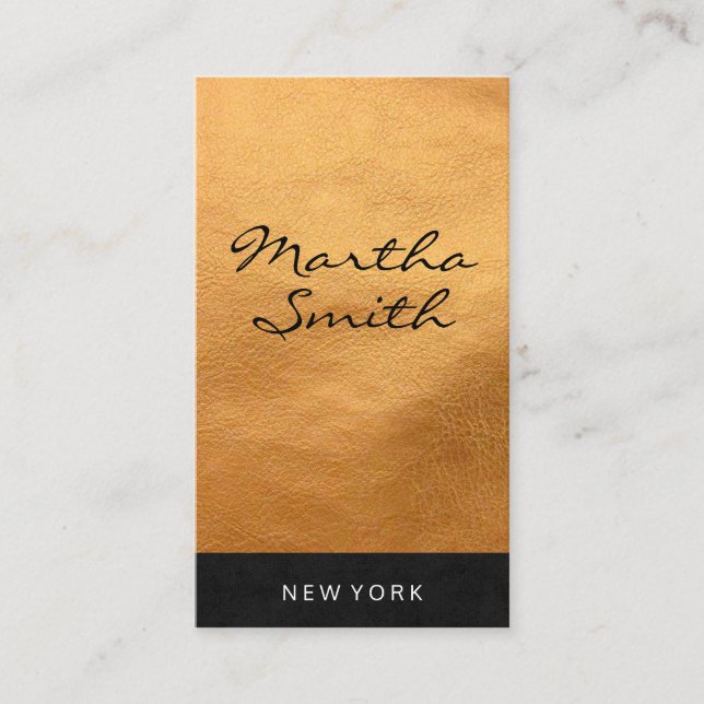 Chic Imitats Leather | FÜHRUNGSKRAFT Visitenkarte (Vorderseite)