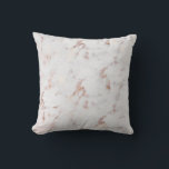 Chic Imitats Rose Gold Marmormuster Muster Pillow Kissen<br><div class="desc">Imitate Rose Gold Marmorpatrone Pillow. Modernes und trendiges Kissen mit weißem und Imitat Rose Goldmarmor. Die Lage des Hotels ist perfekt.</div>