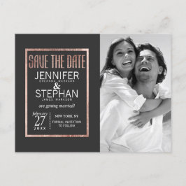 Chic Imitats Rose Gold Save the Date Postkarten