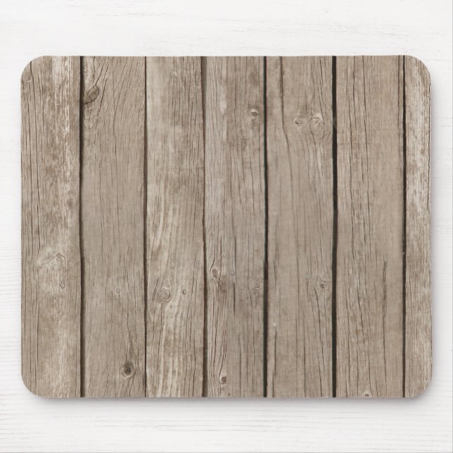 Chic Imitats Rustikales Holz Mousepad (Vorne)