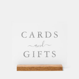 Chic Imitats Silberfolie Hochzeitskarten & Geschen Acrylschild