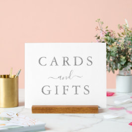 Chic Imitats Silberfolie Hochzeitskarten & Geschen Acrylschild