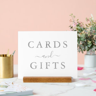 Chic Imitats Silberfolie Hochzeitskarten & Geschen Acrylschild