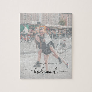 Chic Imitats Vellum Effect Foto Bridesmaid Puzzle