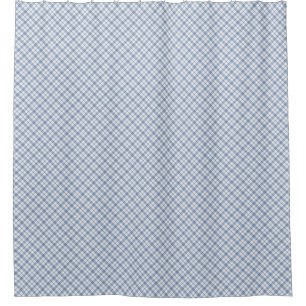 Chic Indigo Blau und Weiß Preppy Karo Muster Duschvorhang