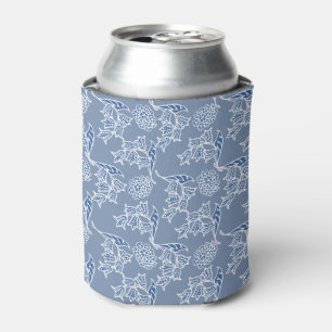 Chic Indigo Blue Ethnic Floral Print kann kühler s Dosenkühler