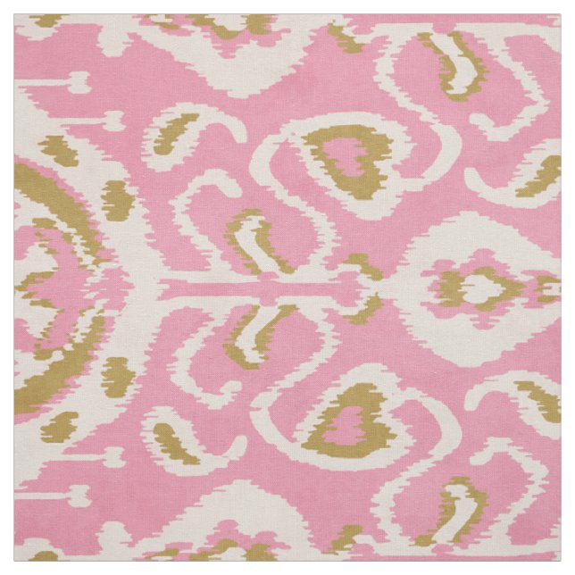 Chic Indigo Gold und rosa Kat-Stammesmuster Stoff (Muster)