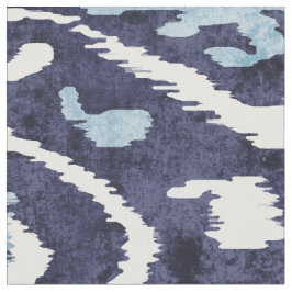 Chic Indigoblau-weiß-kat-Stammmuster Stoff