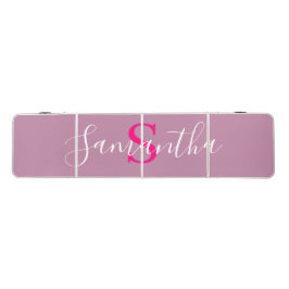 Chic Individuelle Name Rosa Monogramm Mutation Ros Beer Pong Tisch