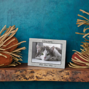 Chic Industrial Cat Memorial Foto Keepake Plaque Fotoplatte