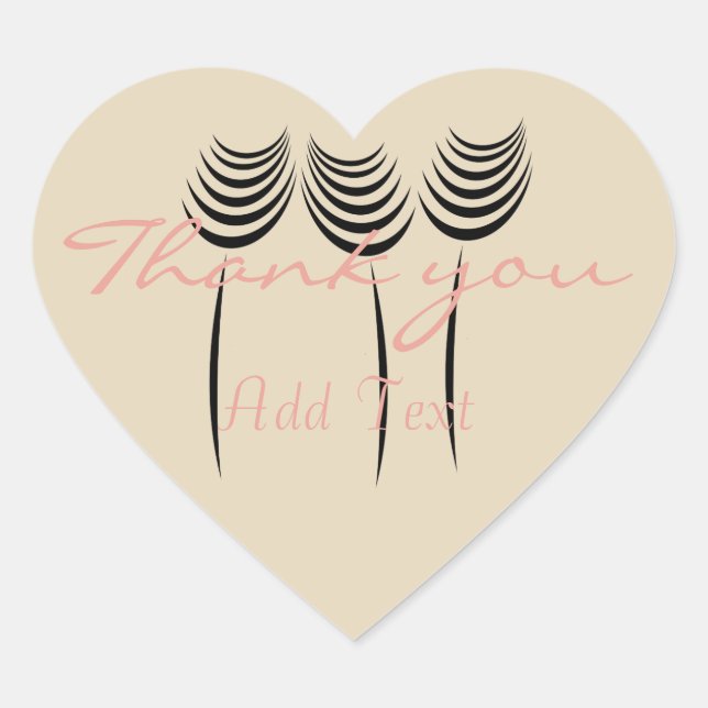 Chic Ink Art Danke Sticker (Vorderseite)