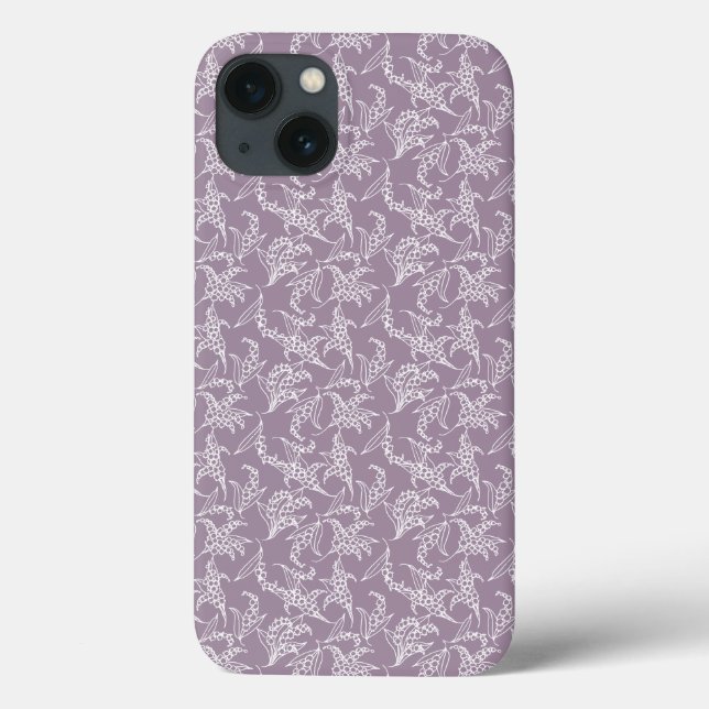 Chic iPad Case, White Lilies of the Valley: Mauve Case-Mate iPhone Hülle (Rückseite)