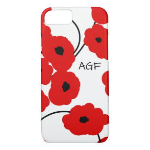 CHIC IPHONE 6 CASE_MOD ROTE U. SCHWARZE MOHNBLUMEN Case-Mate iPhone HÜLLE