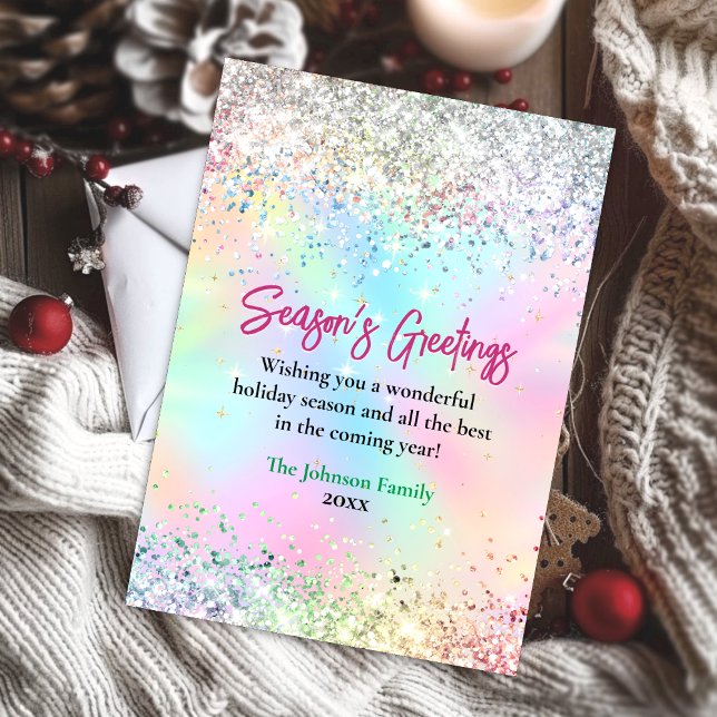 Chic iridescent Einhorn Glitzer Weihnachten neues  (Von Creator hochgeladen)