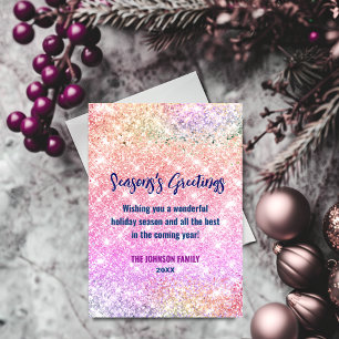 Chic iridescent ombre Glitzer Weihnachten neues Ja